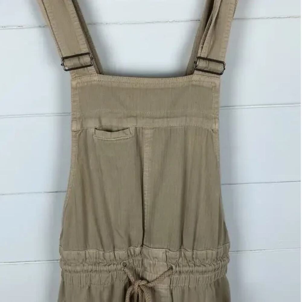 Free People Cargo Skirtall Overalls Utility Dress Jumper XS Mustard (tan) NEW - Picture 5 of 12